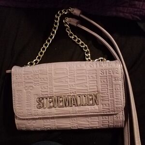 Steve Madden Embossed Beige Crossbody Bag